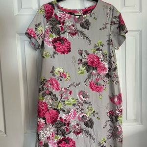 Joules Clothing Floral Crewneck Cotton Dress